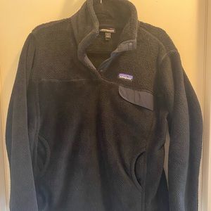 BLACK PATAGONIA FLEECE QUARTER SNAP